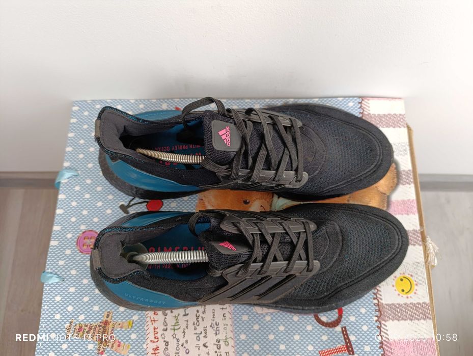Adidas Ultraboost 21 Carbon Black Teal Reflective''оригинални 45 номер