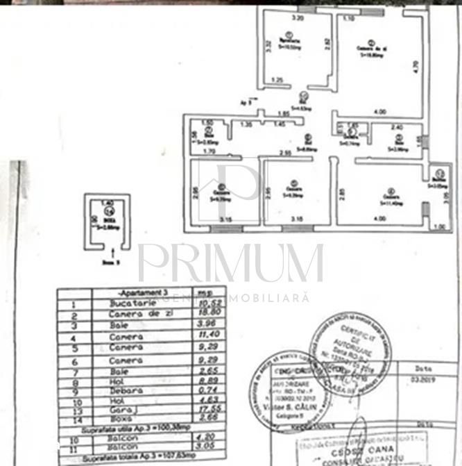 Complex - 4 Cam - Decom. - Etaj 1 - Centrala Prorpie - Boxa - 2 Bai -