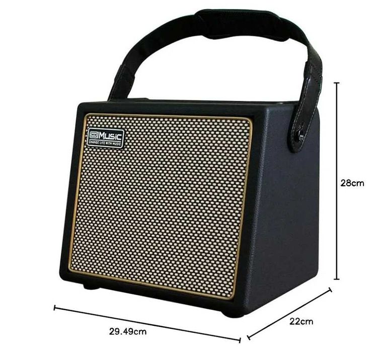 Coolmusic BP MINI за акустична китара, 30-ватов с вход за микрофон...