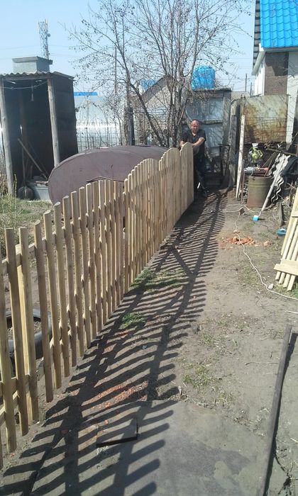Штакетник установка забор