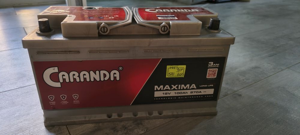 Baterie CARANDA MAXIMA 100Ah 12V cu garanție folosita foarte puțin