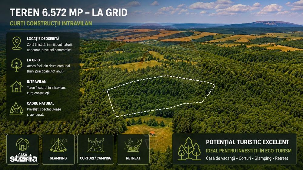 Teren 6,572 mp/Grid/ Comision 0% Intravilan/Construibil