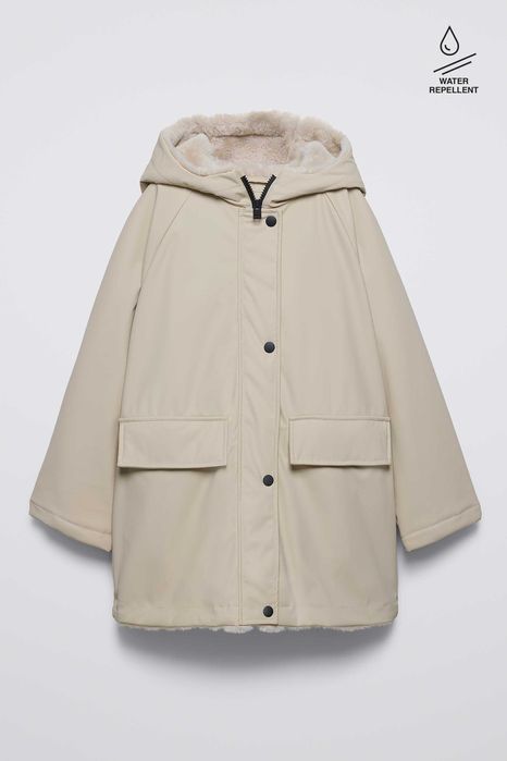 Ново Zara гумирано яке с пух, размер 13-14 г. (164 см)