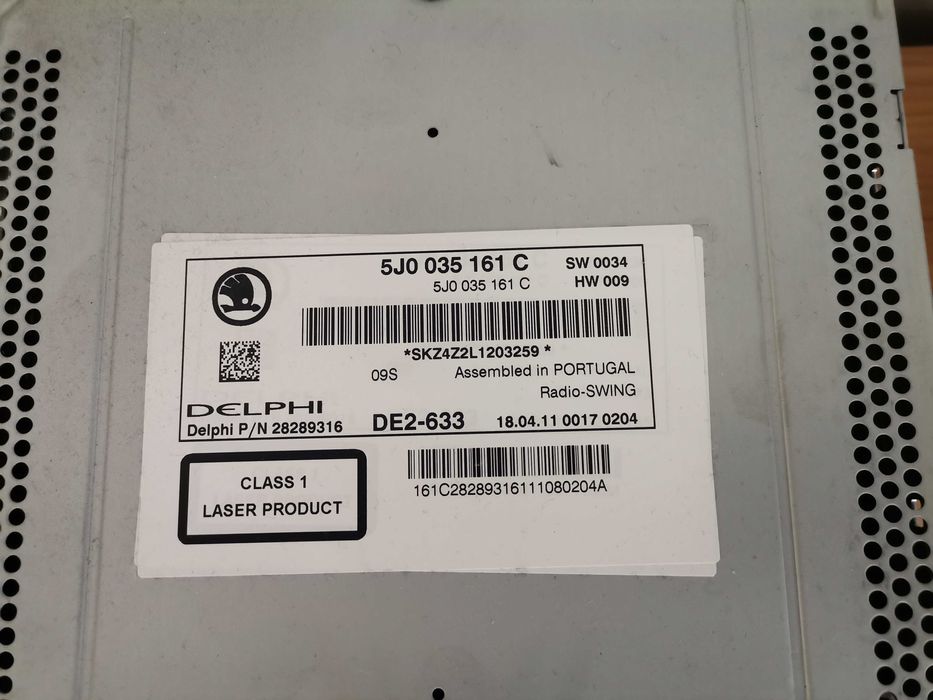 Радио CD от шкода фабия 2011,с дефект