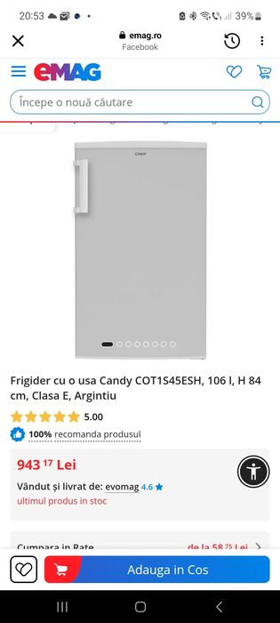Frigider Candy 106 Litri