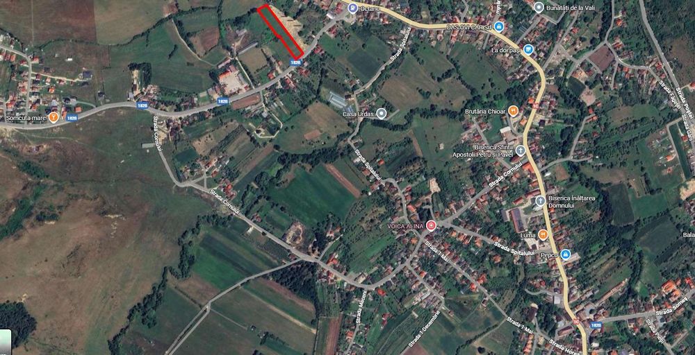 Teren intravilan Șomcuta Mare,Str. Miresului, 56 ari, deschidere 30 m - Vedere 2