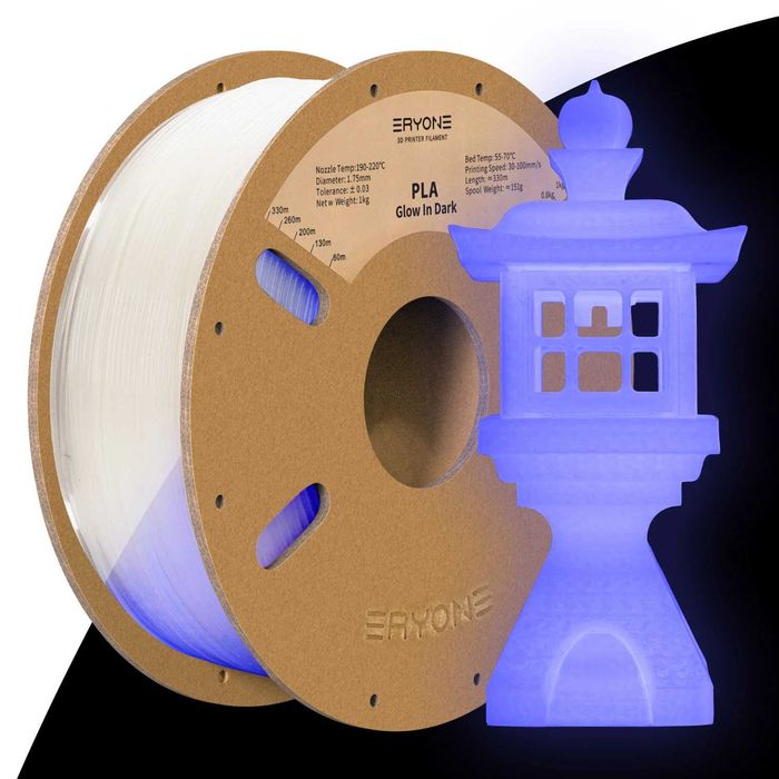 PLA Glow in Dark Filament, ПЛА Филамент Светещ (Нишка) за 3Д Принтер