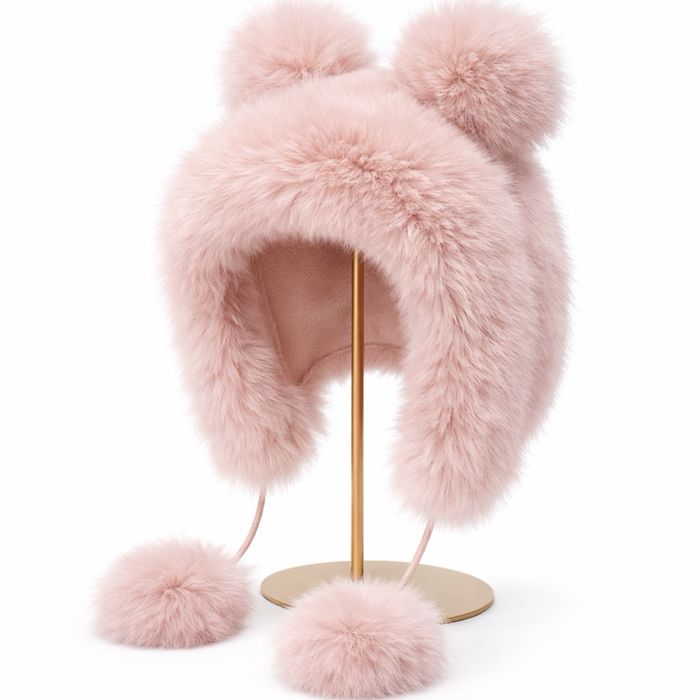 Супер сладка дамска пухкава шапка ! Различни цветове , пух