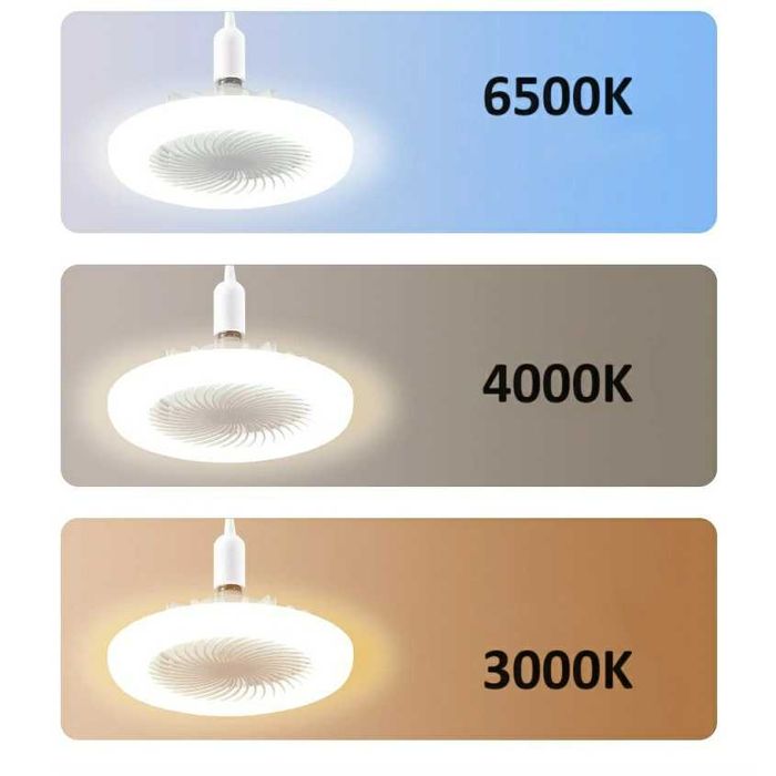 Ventilator de tavan terasa camera cu telecomanda lumina bec led lustra