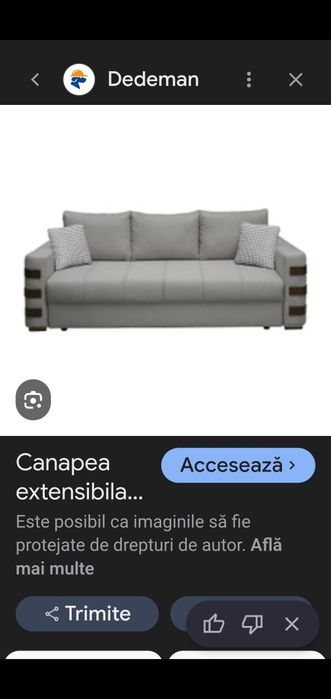 Canapea extensibila 3locuri 750lei lei