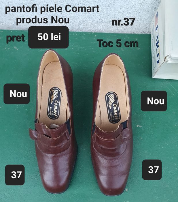 Pantofi piele comart nr.37 / noi