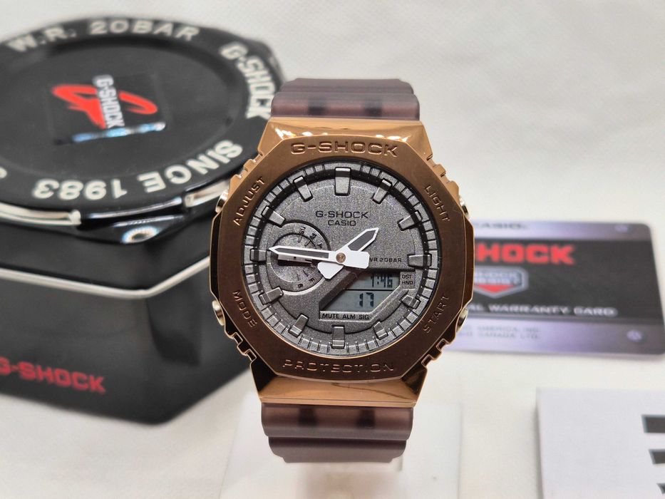 Ceas Sport Barbati Casio g shock GM 2100 Metal-Rubber,Midnight Fog Edition .Nou, Garantie 2 ani
