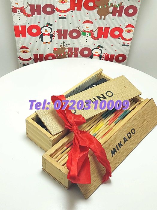 Pachet Cadou  Joc Marocoo mikadoSi Domino  Transport Gratuit