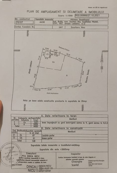 Casă și Teren 4430mp Pitulați,Jud Brăila