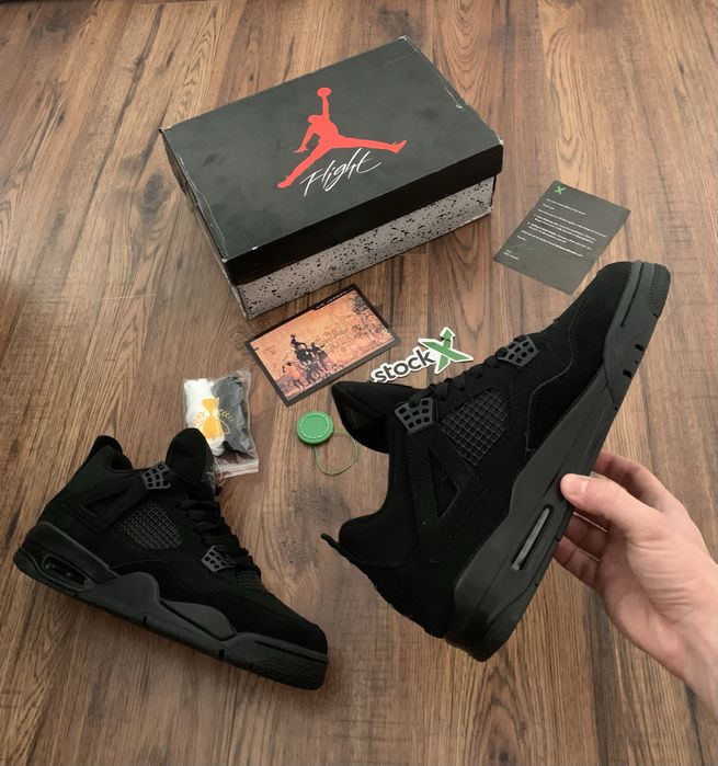 Sneakers Jordan 4 Retro Black Cat •STOC:44•Livrare rapida 1-2 zile•