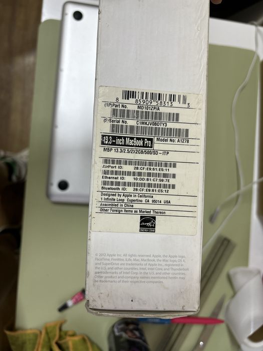 Macbook Pro 13,3 2012 (рабочий)