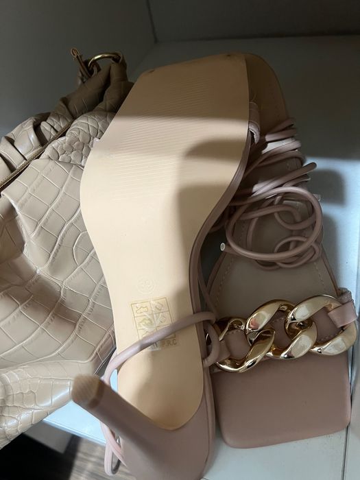 Сандали на ток 39 и чанта