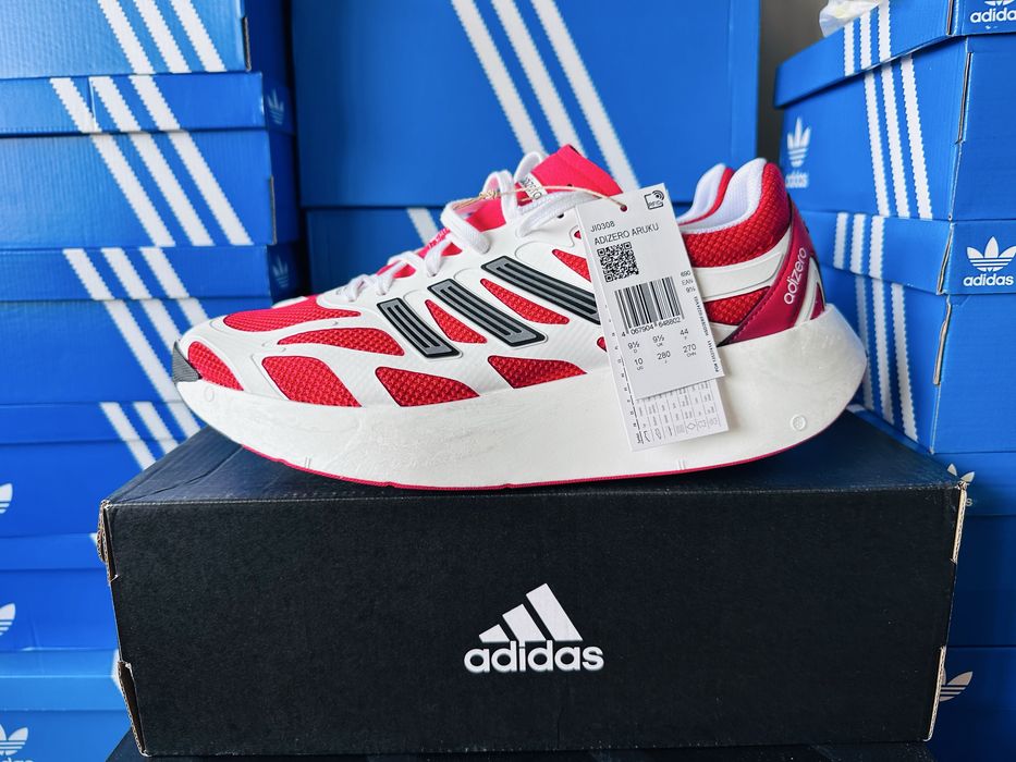 *Чисто Нови* Adidas Adizero Aruku *Cloud White & Pure Ruby*