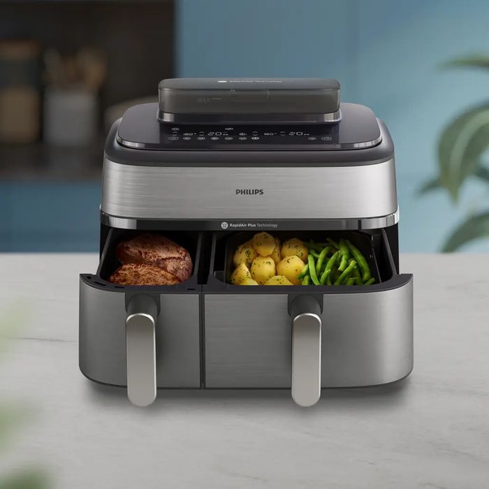 Philips Аэрогриль NA555, черный, серебристый