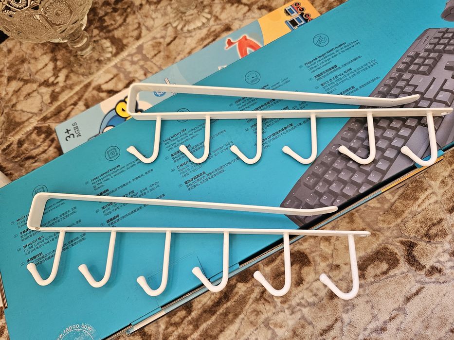 Железный 6 крючков полка для хранения