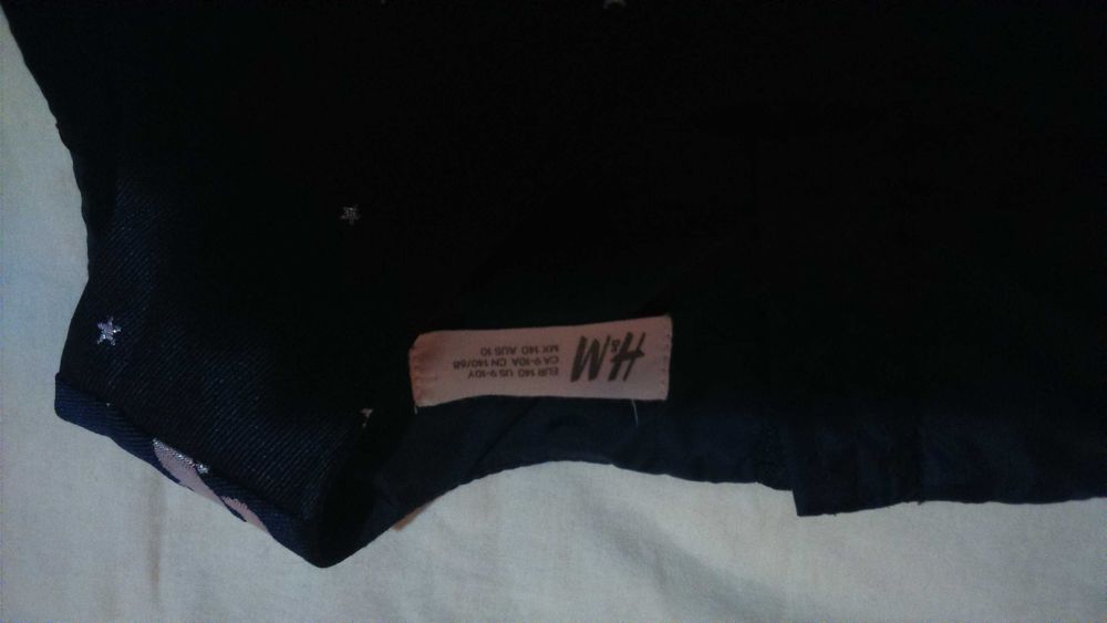 Рокля тъмносиня с кончета ,размер 140,за 9-10 годишно