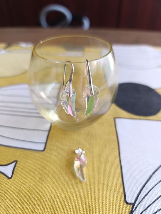 Обици и висулка ""Ангелски криле"