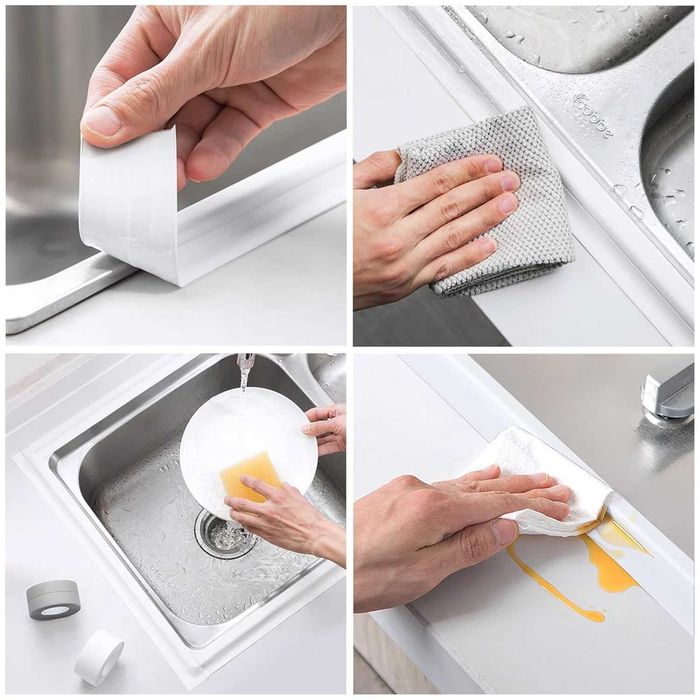 Комплект от 4 ролки уплътнителна лента за баня или стена,водоустойчива