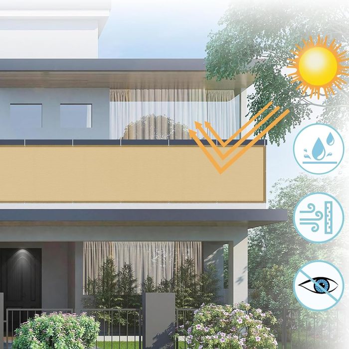 Параван за поверителност за балкон, тераса, ограда, водоустойчив