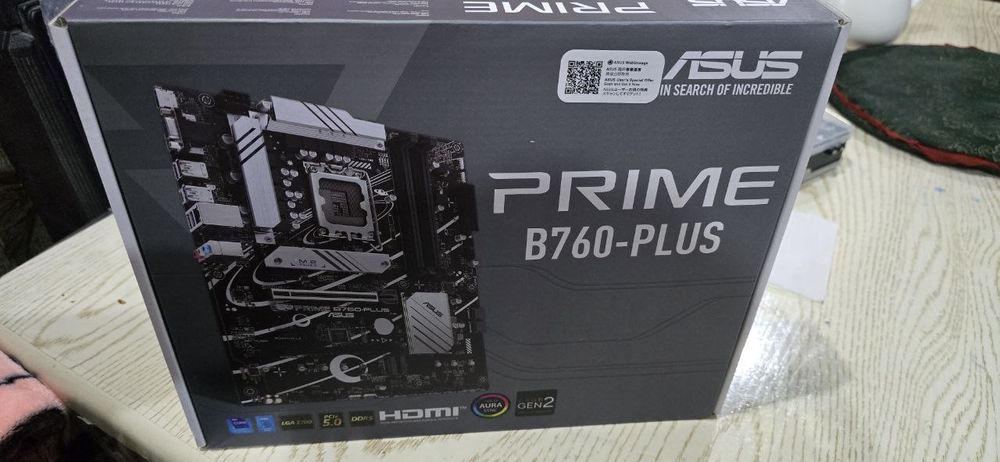Asus prime b760 PLUS в идеале фулл комплект
