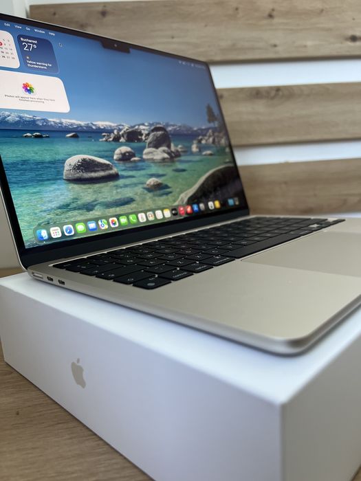 MacBook Air M2 (2022) • Ca NOU (1 Ciclu Baterie) • Full Box • Garanție Apple