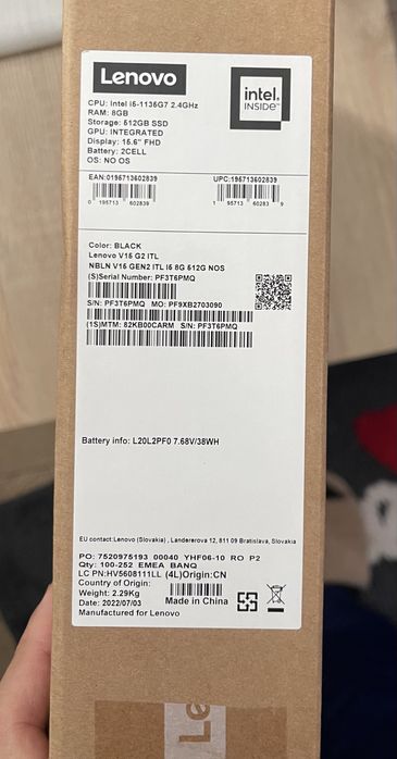 Laptop Lenovo V15 - Intel Core i5