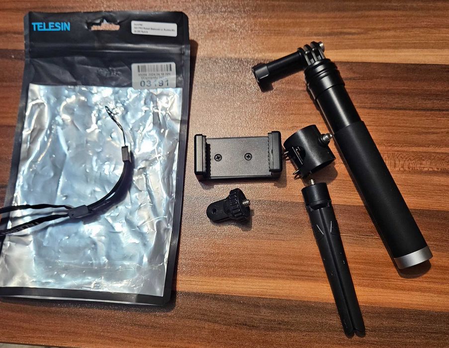 Telesin алуминиев селфи стик — 20-90 см + аксесоари