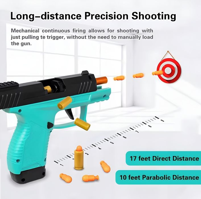 Pistol de Jucărie Gx4 cu Tragere Continuă Model Educațional