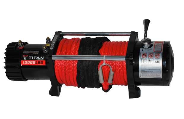 Лебедка 12000 либри, 12V , със синтетично въже, за джип, пътна помощ