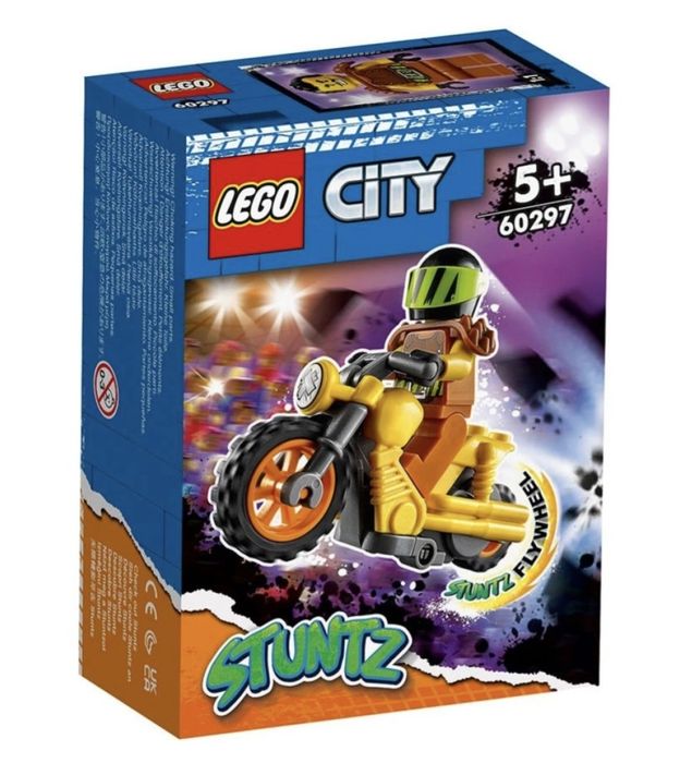 Конструктор LEGO City - Каскадьорски мотоциклет за разрушаване (60297)