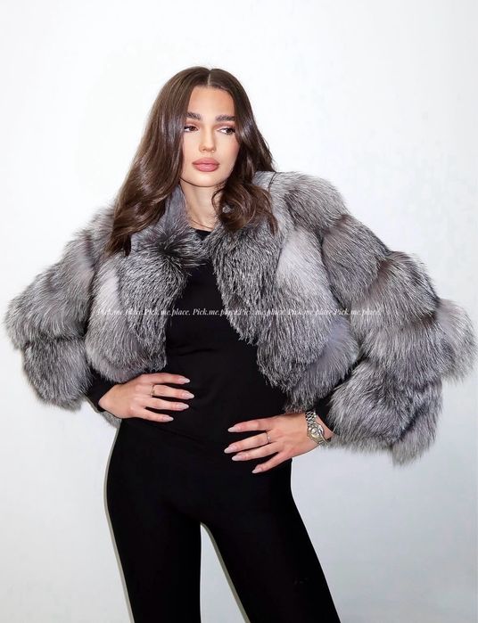 Палто от естетвен косъм лисица