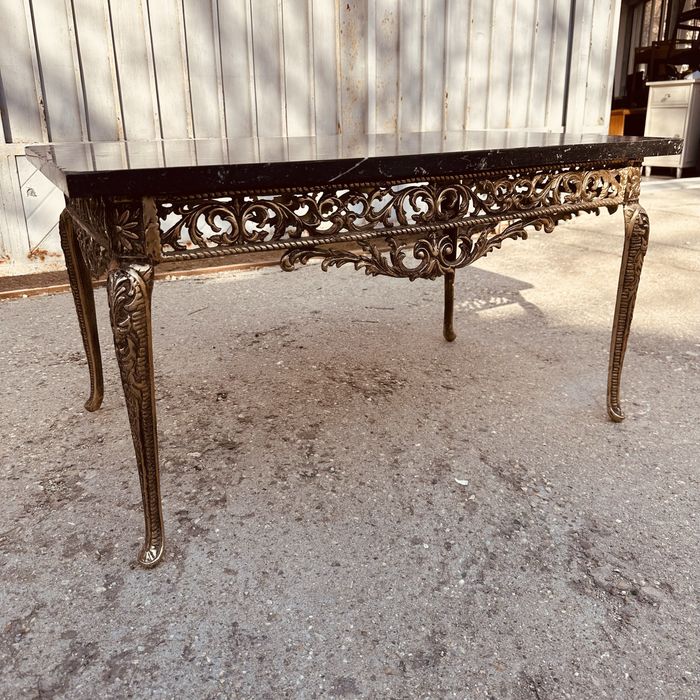 Антична холна маса барок / Луи XV стил с мраморен плот