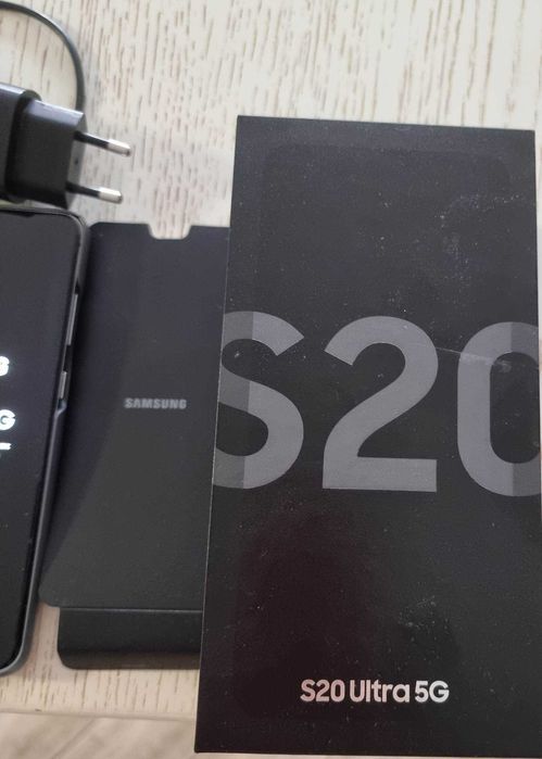 ПЕРФЕКТЕН ТЕЛЕФОН Samsung Galaxy S20 Ultra 128 GB Пълен комплект