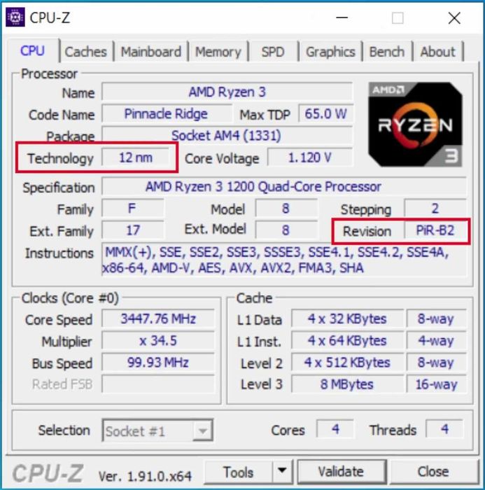 AMD Ryzen 3 1200 AF