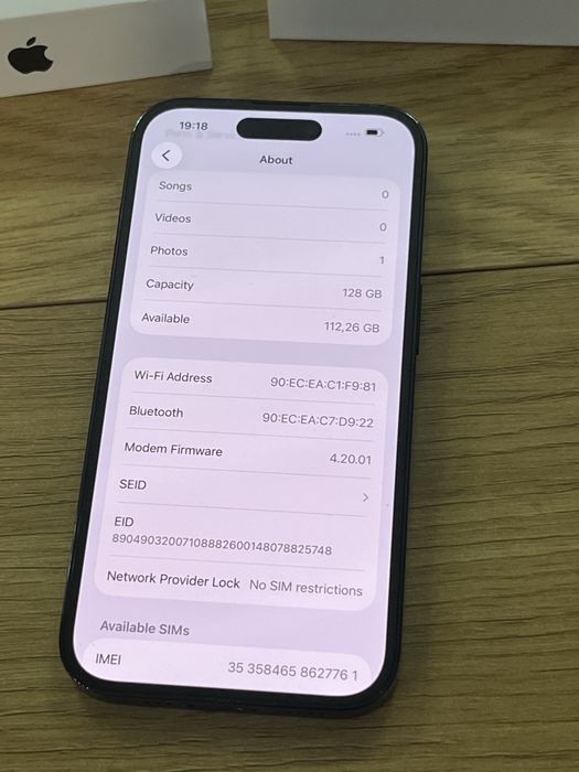 Бартер като нов iPhone 14 Pro 128gb graphite 100%