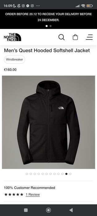 Зимно яке The North Face Quest Hood Softshell