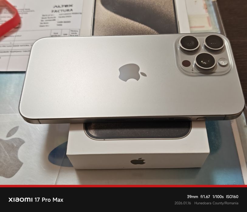 Apple iPhone 15 Pro Max -256 GB Natural Titanium  / garanție