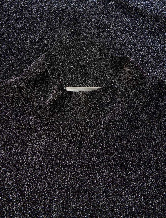 Bluză strălucitoare din lurex cu guler, brand Reserved