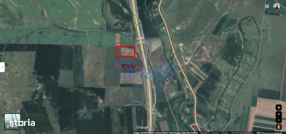 Teren extravilan 14483mp langa Autostrada Apuseni