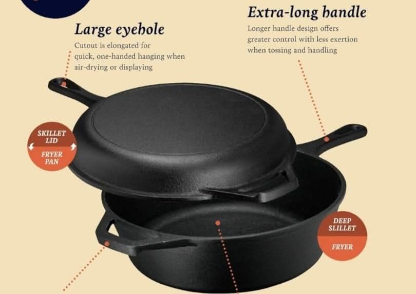 Чугунени тигани 2бр