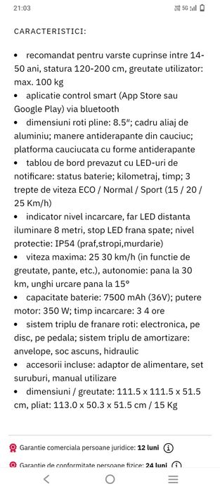 Trotineta electrica Lenovo M2