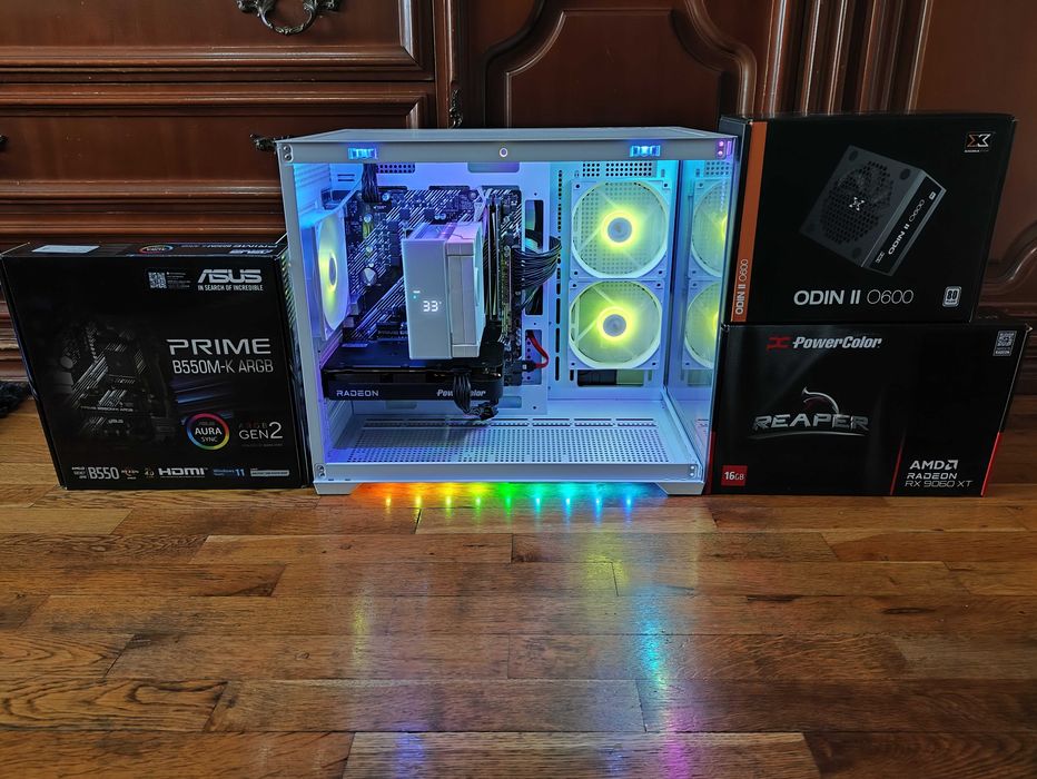 Gaming PC с AMD Ryzen 7 5700x/ 32GB DDR4/ RX 9060XT 16GB/ 1TB/ 600W/ Гаранция