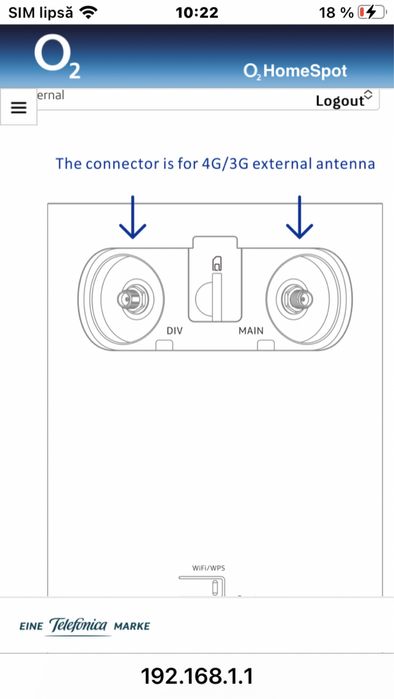 Router sim lte dual band O2