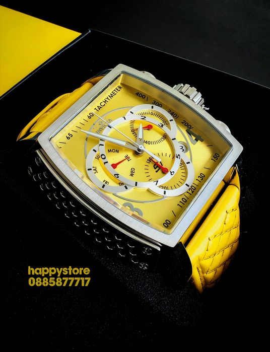 INVICTA S1 Rally Swiss Yellow 48 mm, Инвикта нов ръчен часовник