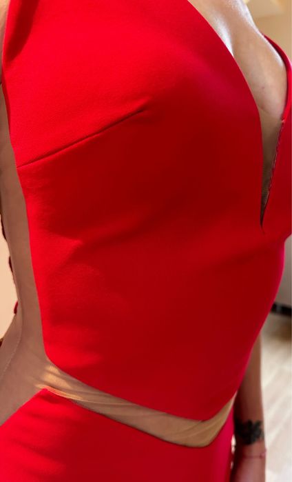 Rochie de seara roșu coral